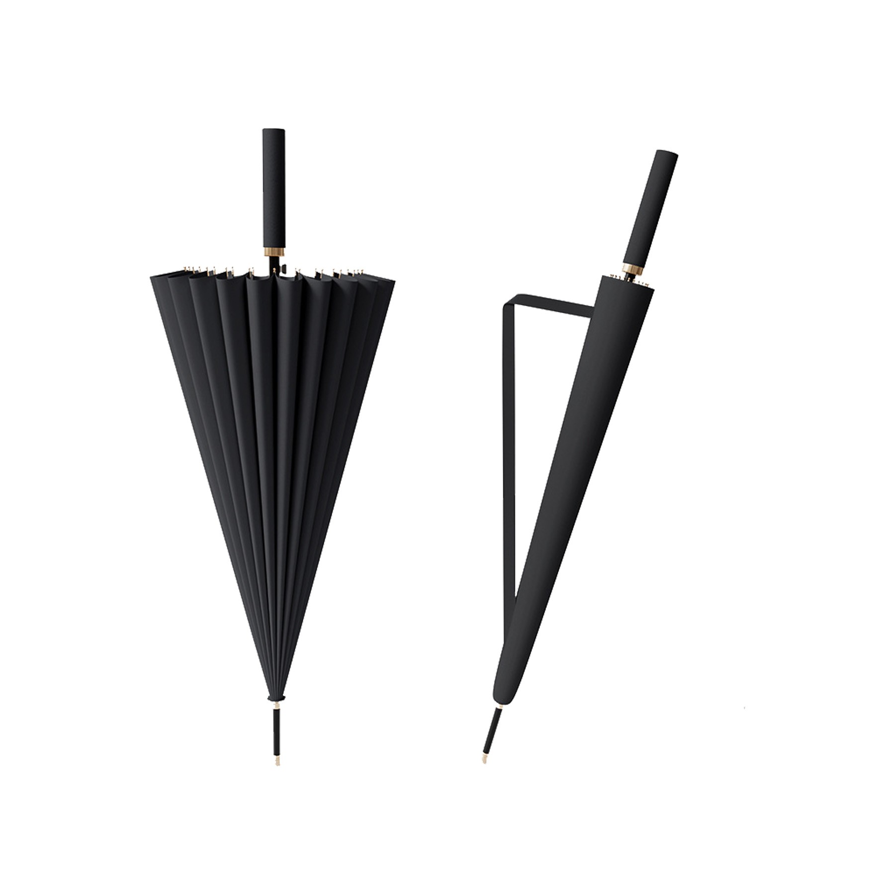 24 Bone Long Handle Straight Umbrella 4