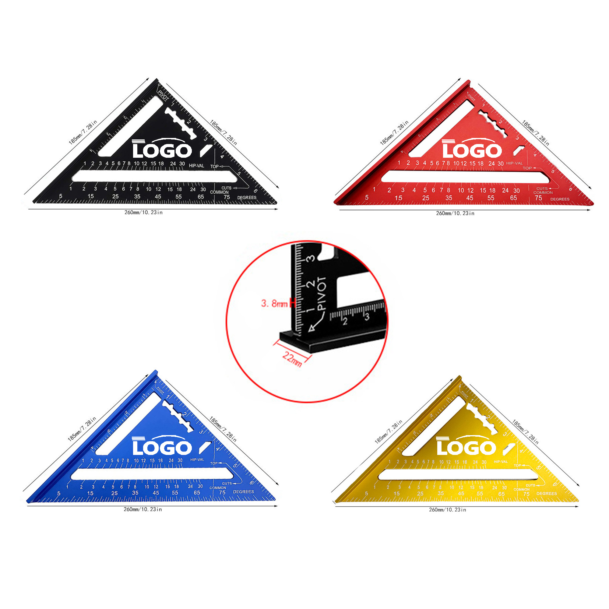 Double Scale Triangle Ruler 4