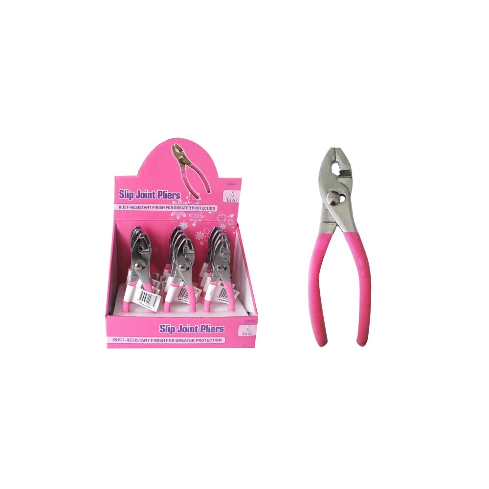 Slip Joint Pliers Pink 6" 2