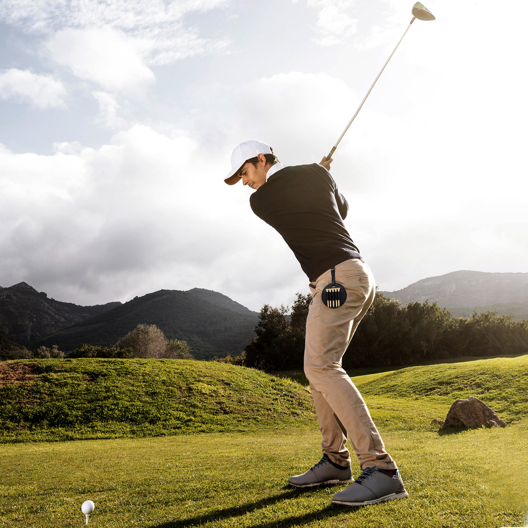 PU Leather Golf Tee Holder 1