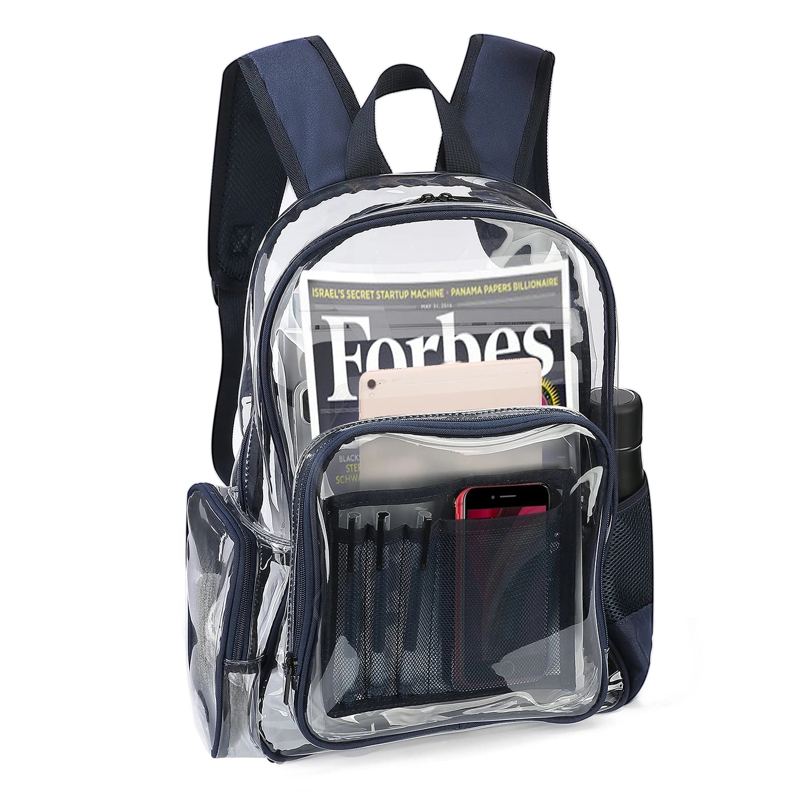 See Through Backpacks Transparent Clear Heavy-Duty Bookbag 5