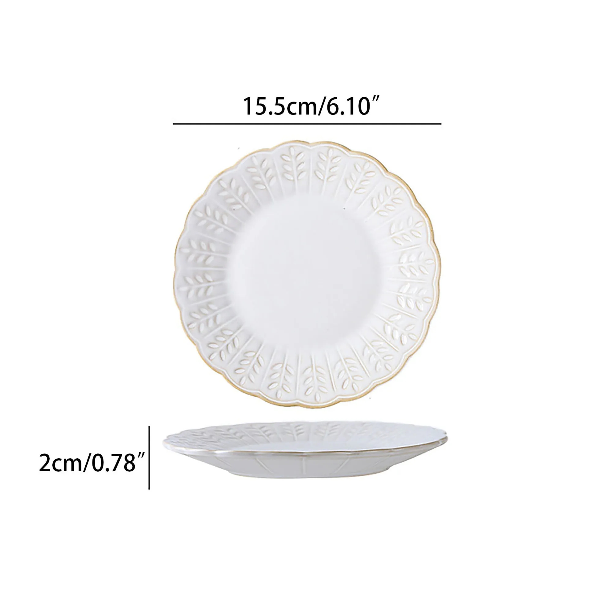 6.1" Ceramic Relief Dim Sum Dish 4