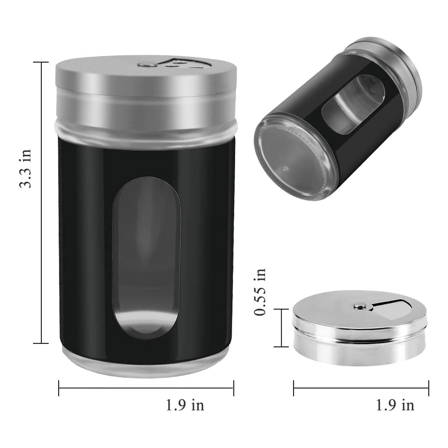 Spice Dispenser with Adjustable Pour Holes 3