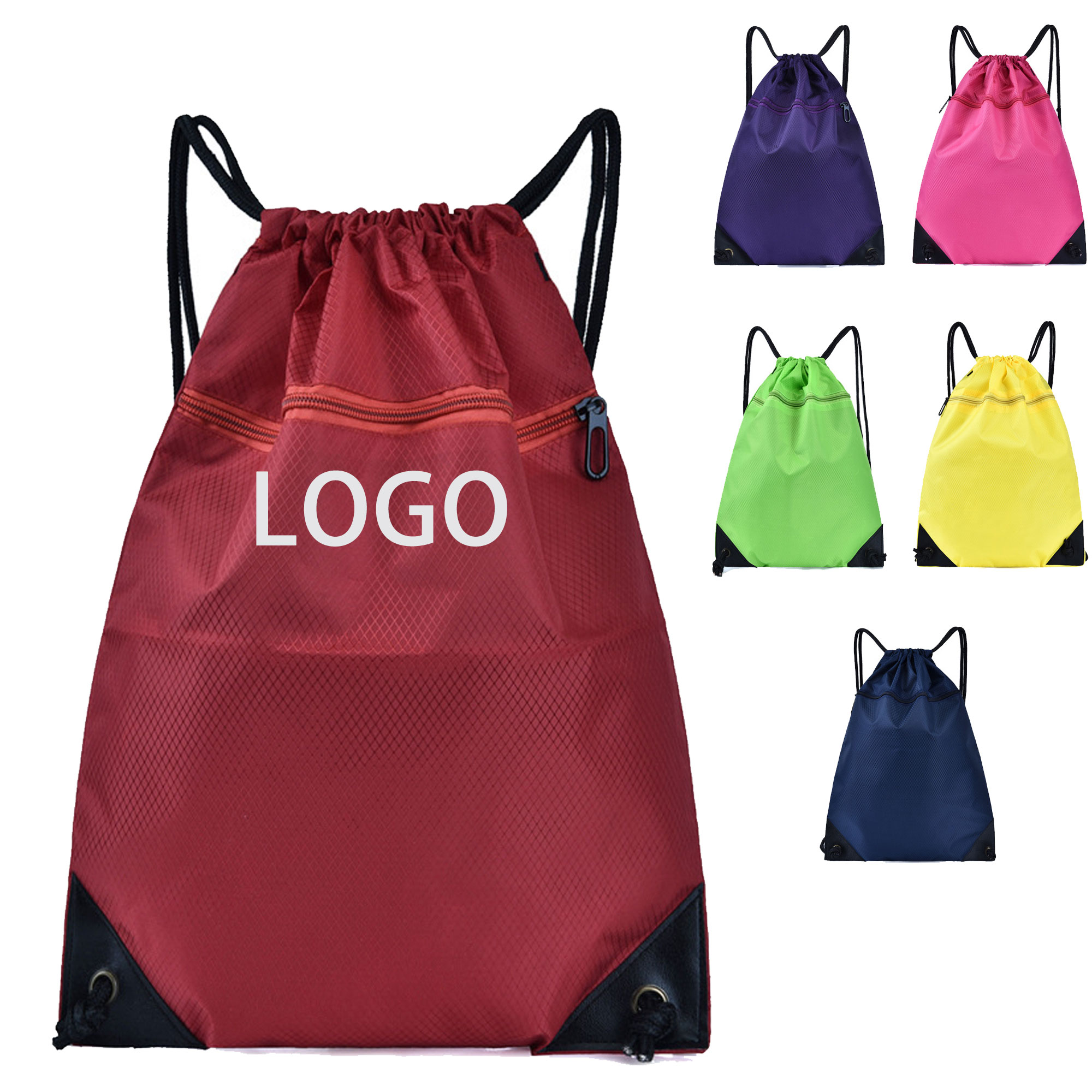 Waterproof Oxford Cloth Drawstring Backpack 3