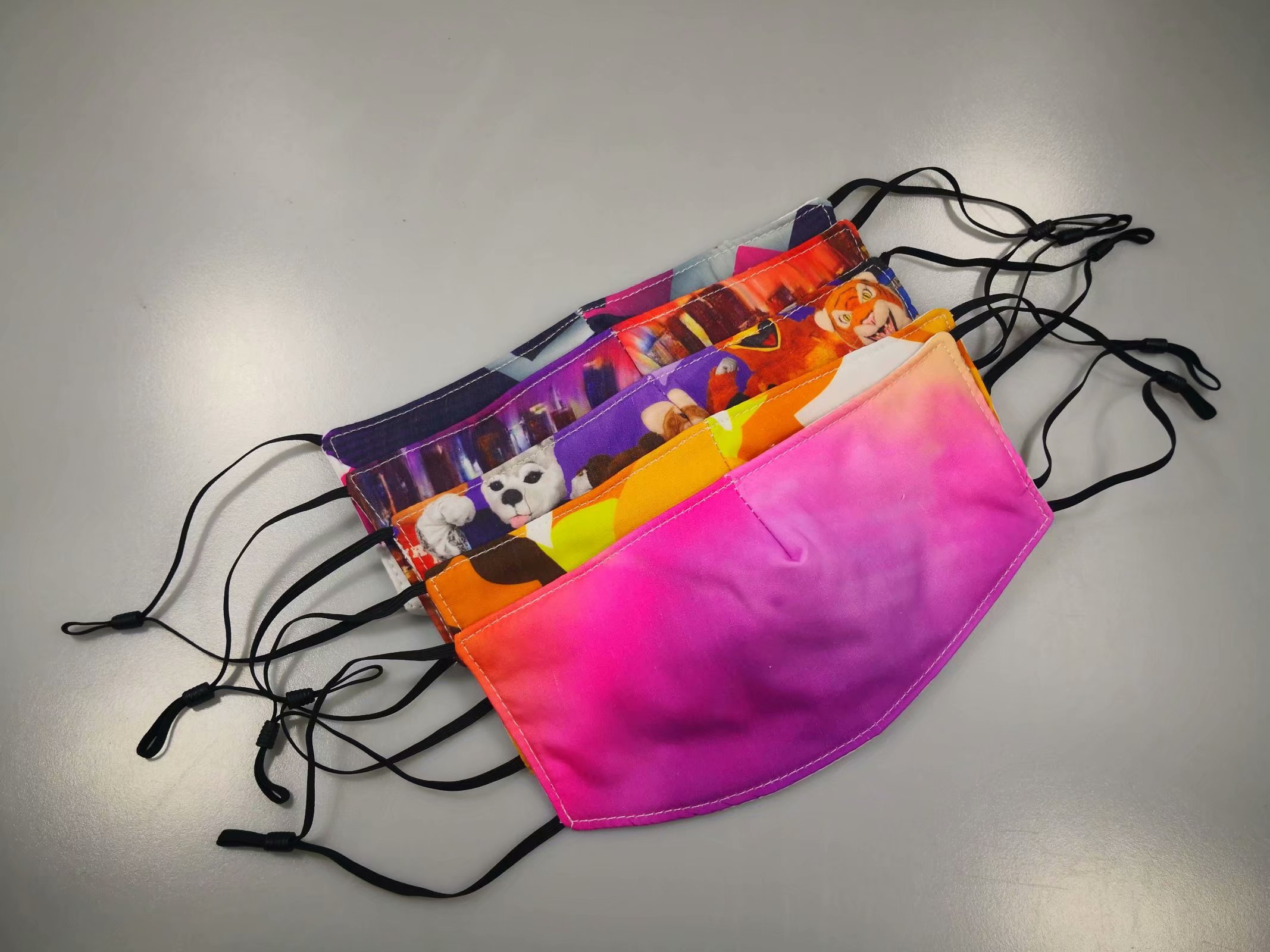 4 Layer Full Color Face Mask w/ Adjustable Ear Loop 1