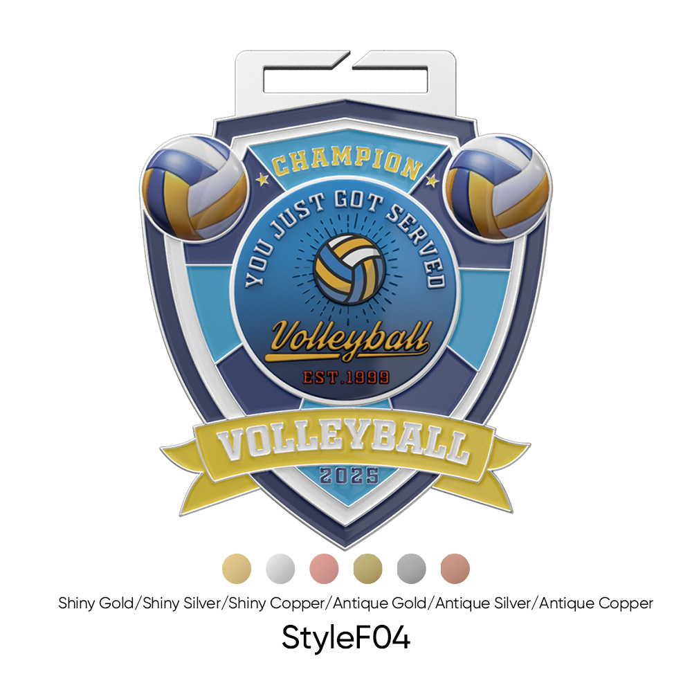3.5" UV Printed Volleyball Medals 12