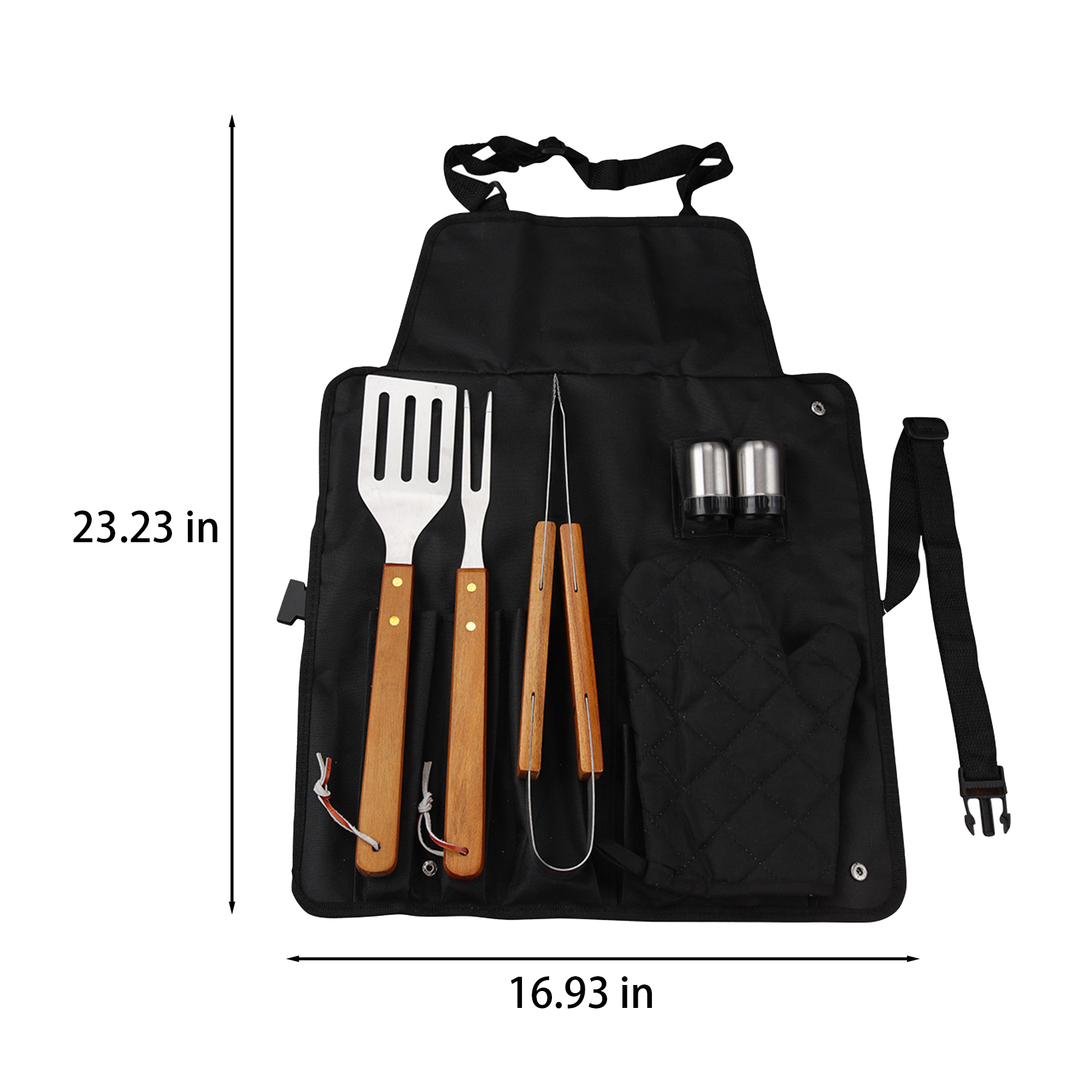 Oxford Complete Bbq Tool Set With Roll-Up Apron 2