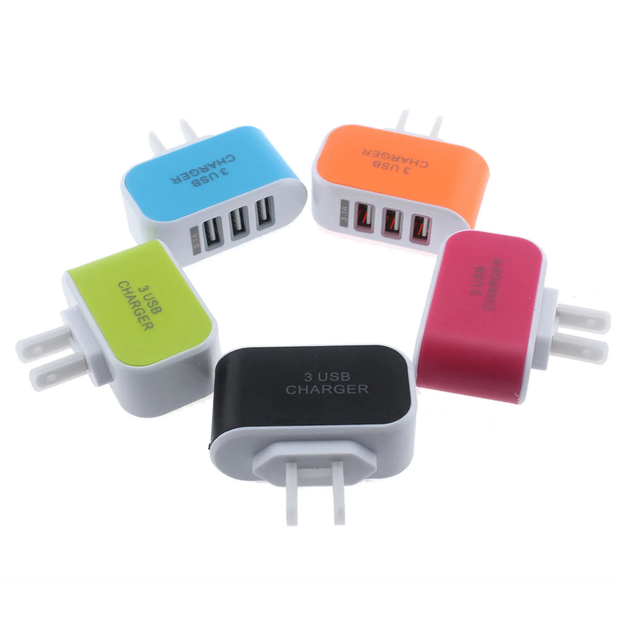 Quick Portable 3 Port USB Charger MOQ 50pcs 1