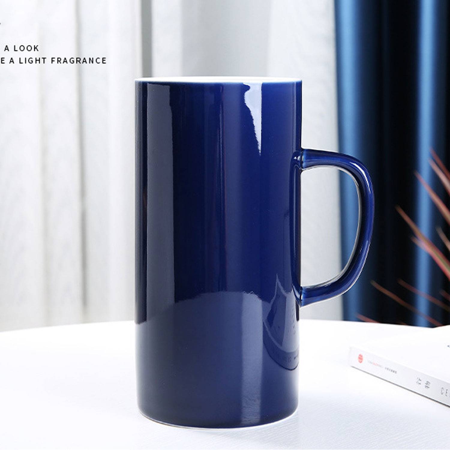 40.5oz Tall Ceramic Mug Large Capacity Straight Design 2