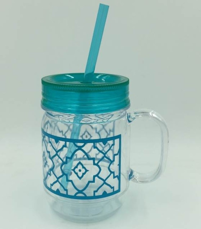 PS Plastic Double Layer Fashion Juice Mug Cup 1