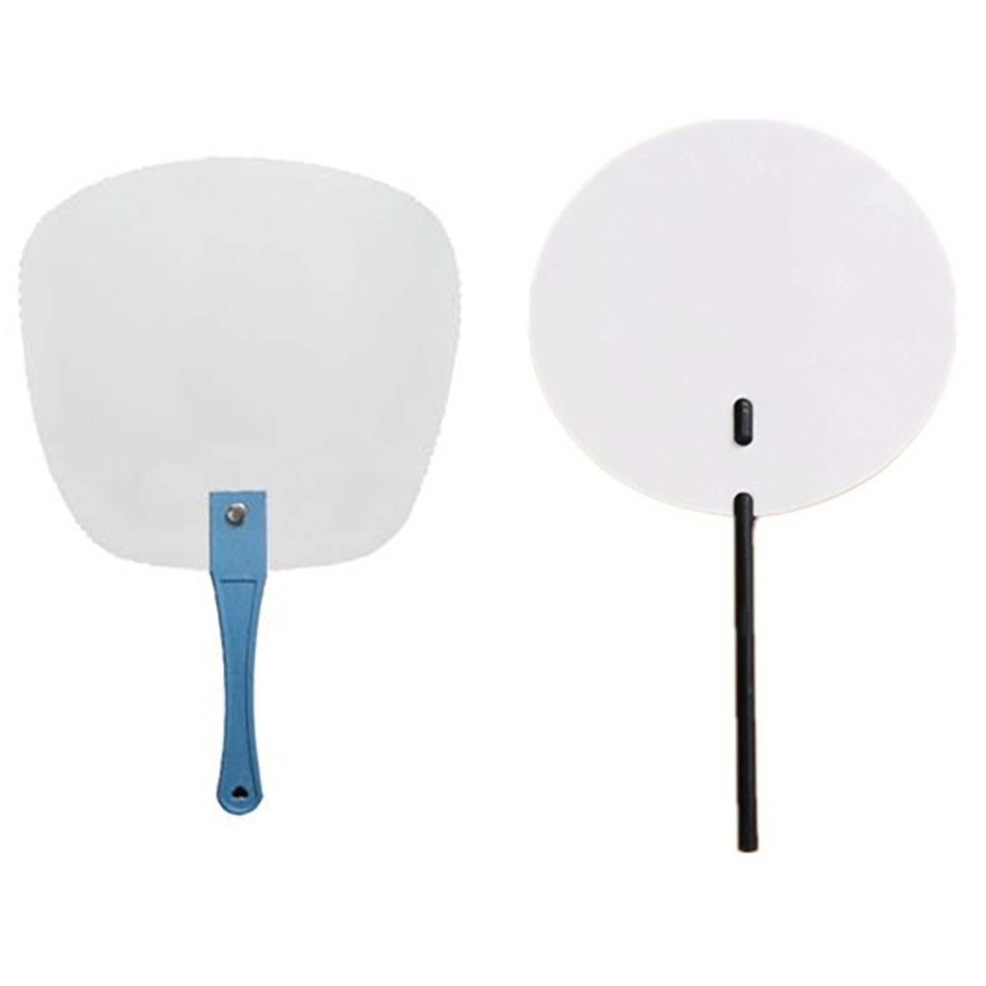 White Plastic Hand Fan 3
