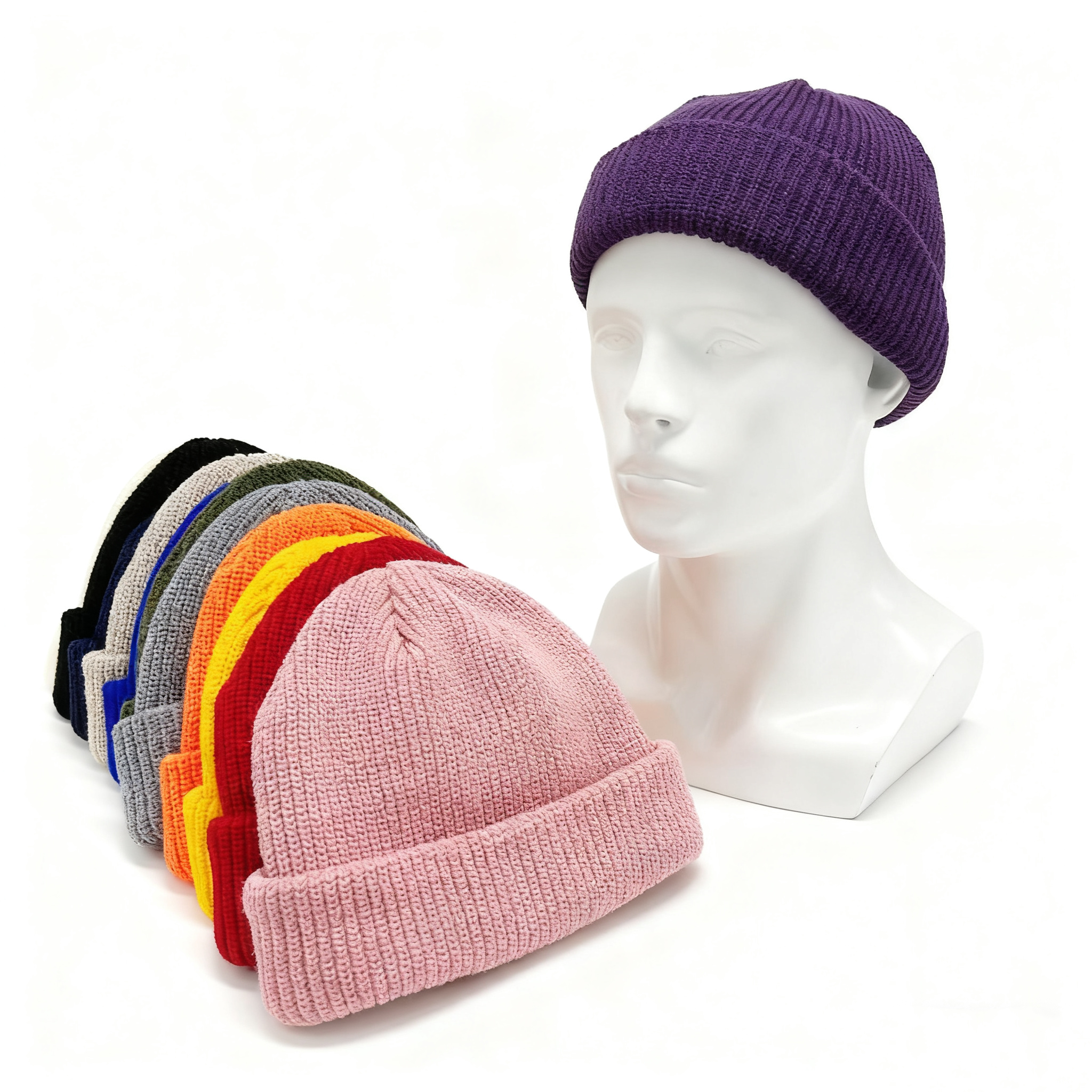 Unisex Thick-Cuff Knit Beanie 4