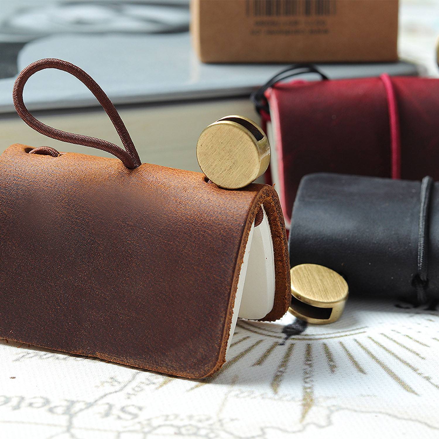 Genuine Leather Mini travel book pendant 2