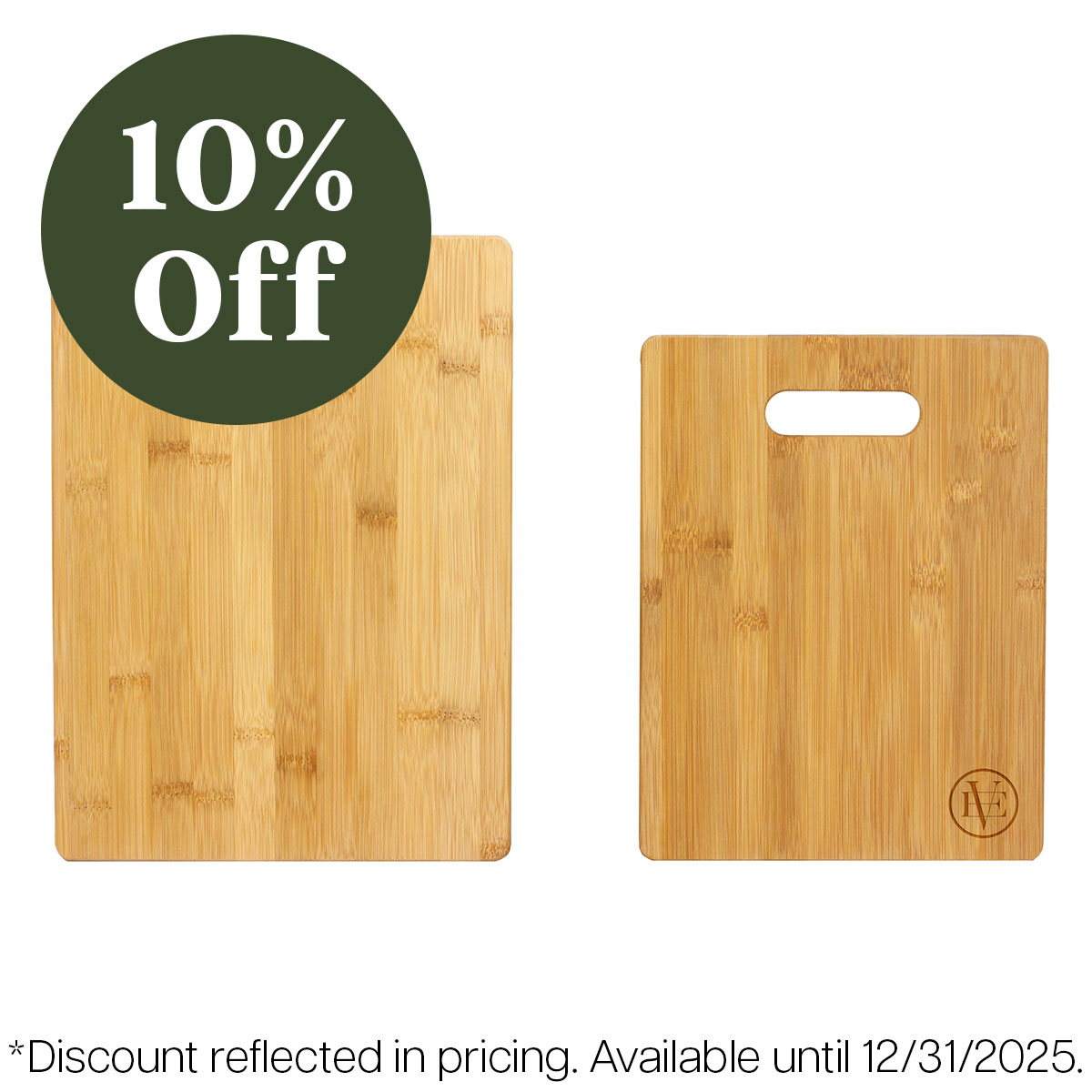 2-Piece Bamboo Cutting Board Set, 13" x 9-1/2" and 11" x 8-1/2" 5