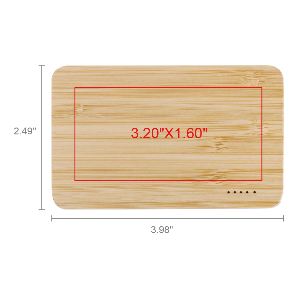 Eden Green Bamboo Wireless Power Bank 5000 2