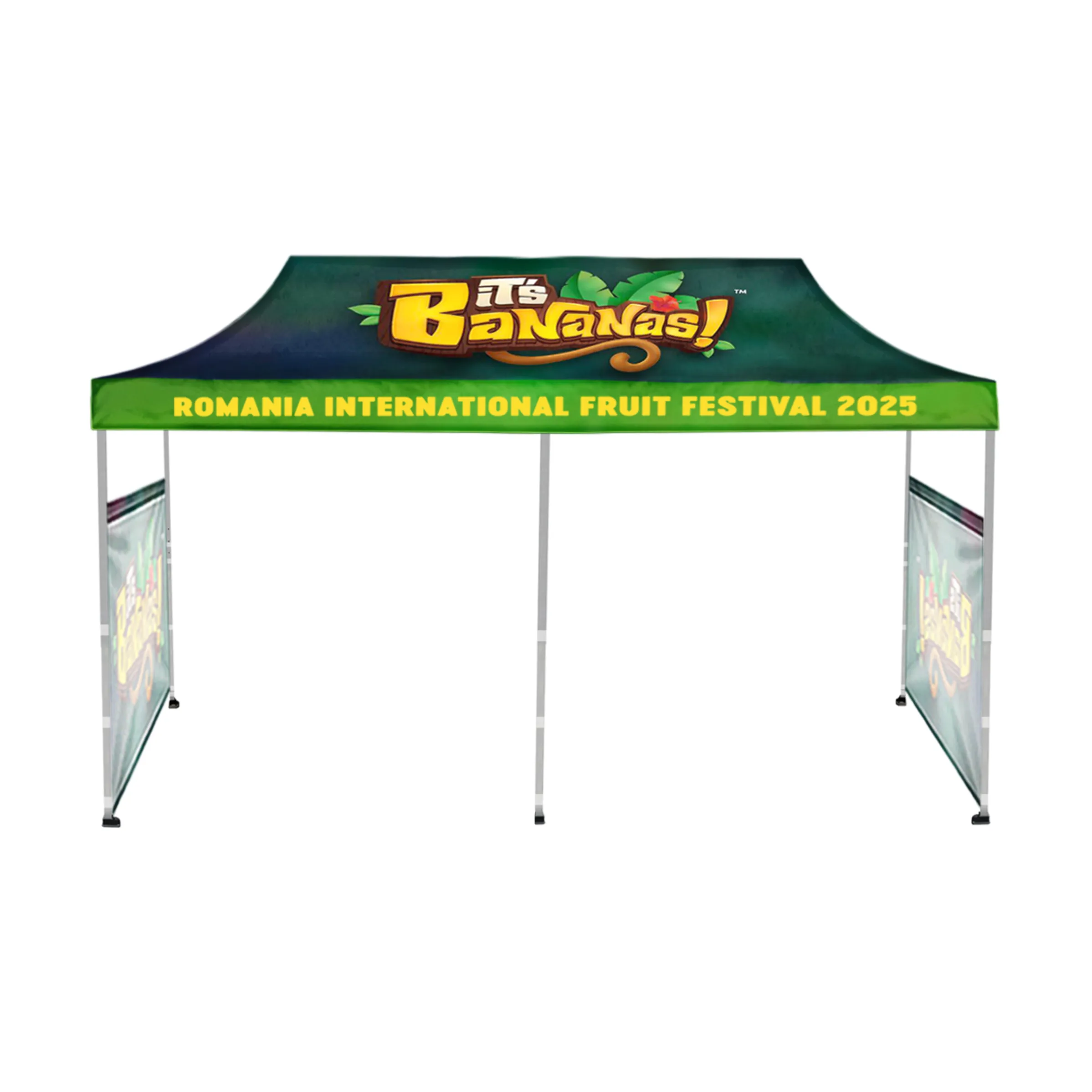 10'x20' Tent Canopy w frame, 2 side half wall 7