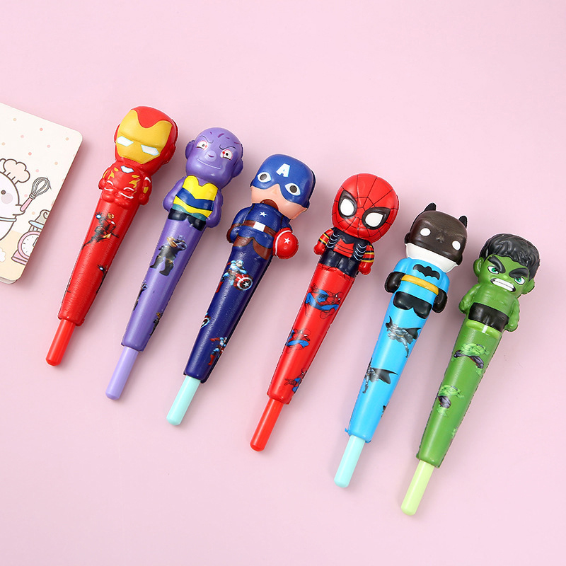 2 in 1 Super Hero Ball Pen and Squeeze Toy 5