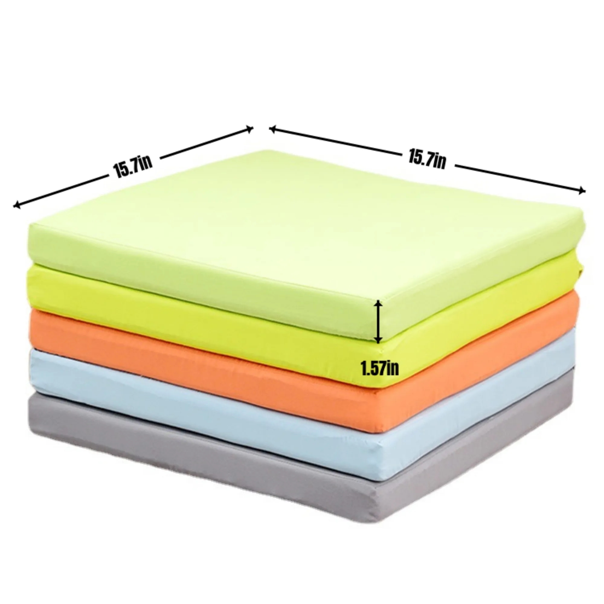 Sponge Thickened Square Solid Color Chair Cushion 2