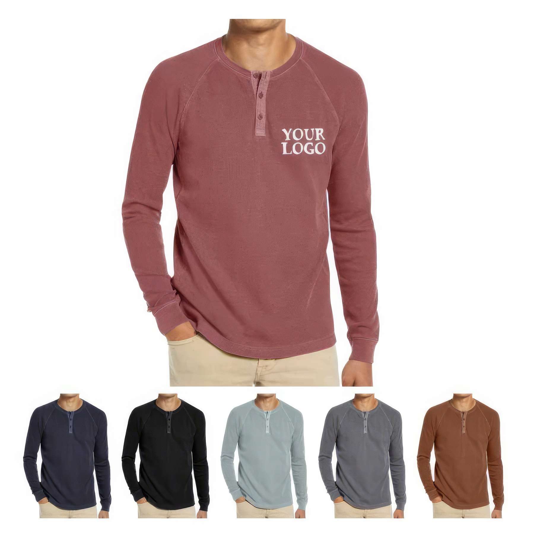 Personalized Casual Tops Men's Long Sleeve Shirts 2