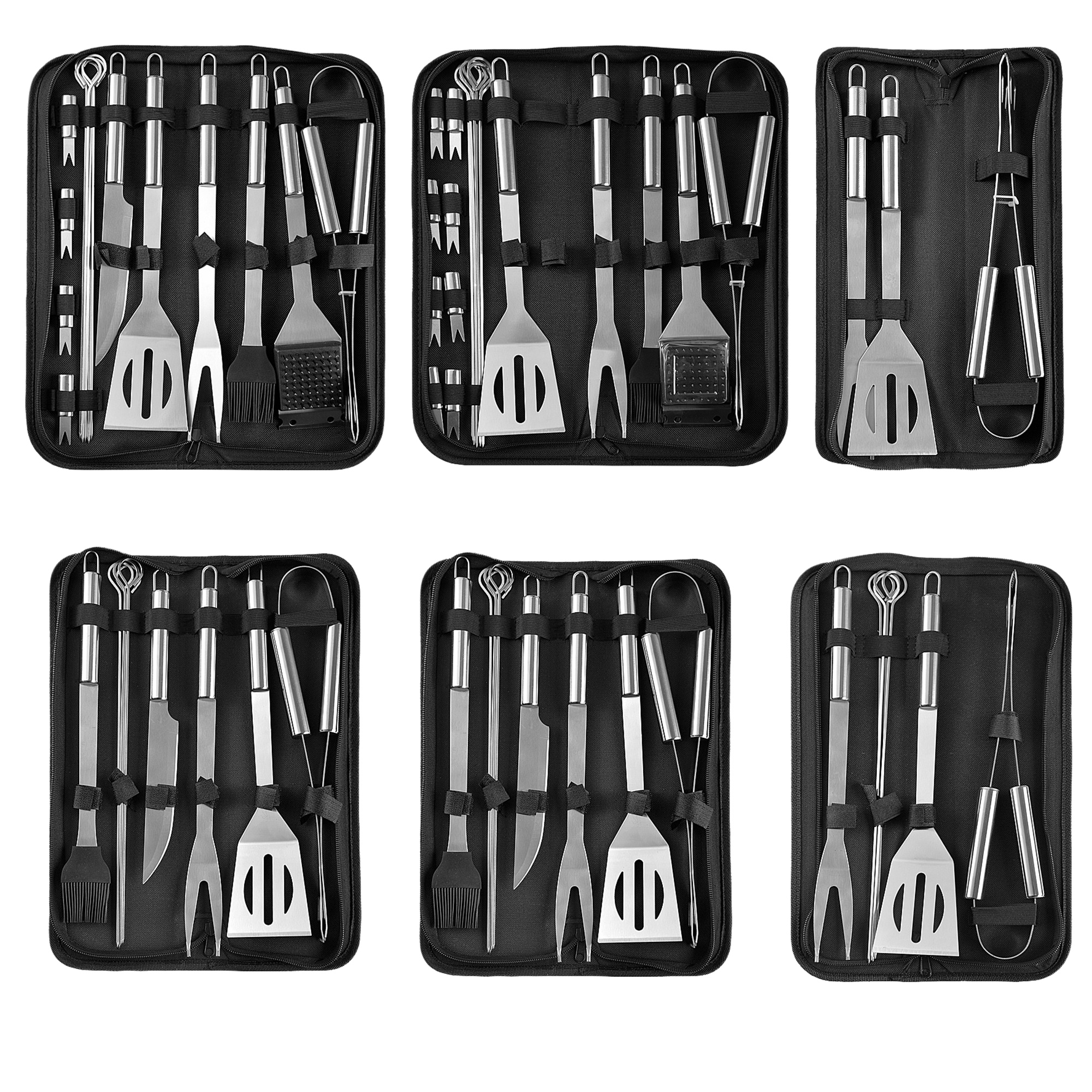 MOQ25 Stainless Steel BBQ Tools for Camping Grill Set 2