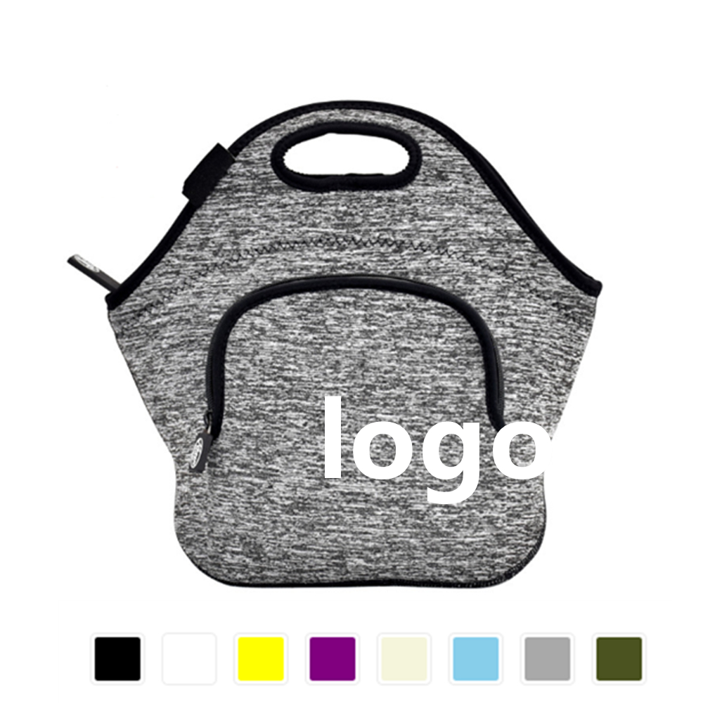 Thick Neoprene Lunch Bag With Extra Pocket 3