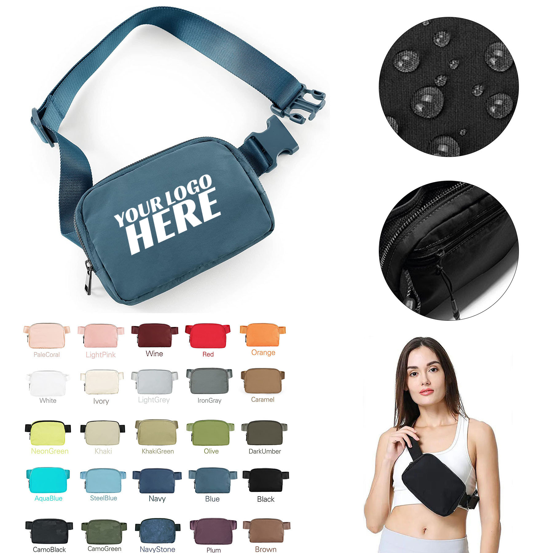 Unisex Mini Belt Bag With Adjustable Strap 2