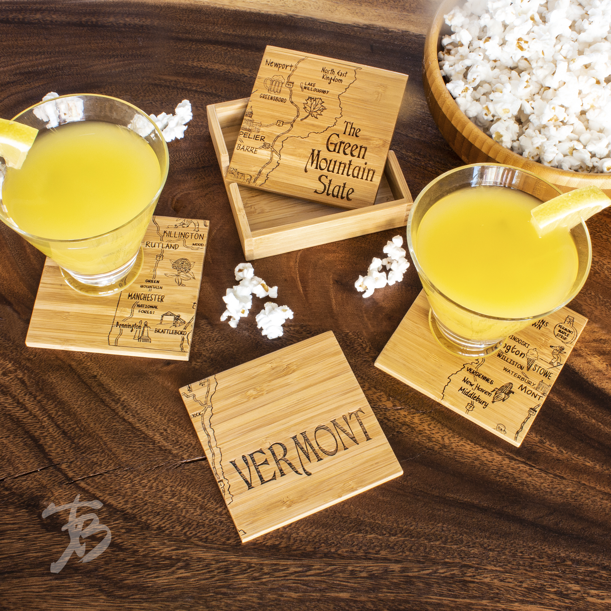 Vermont Puzzle Coaster Set 5