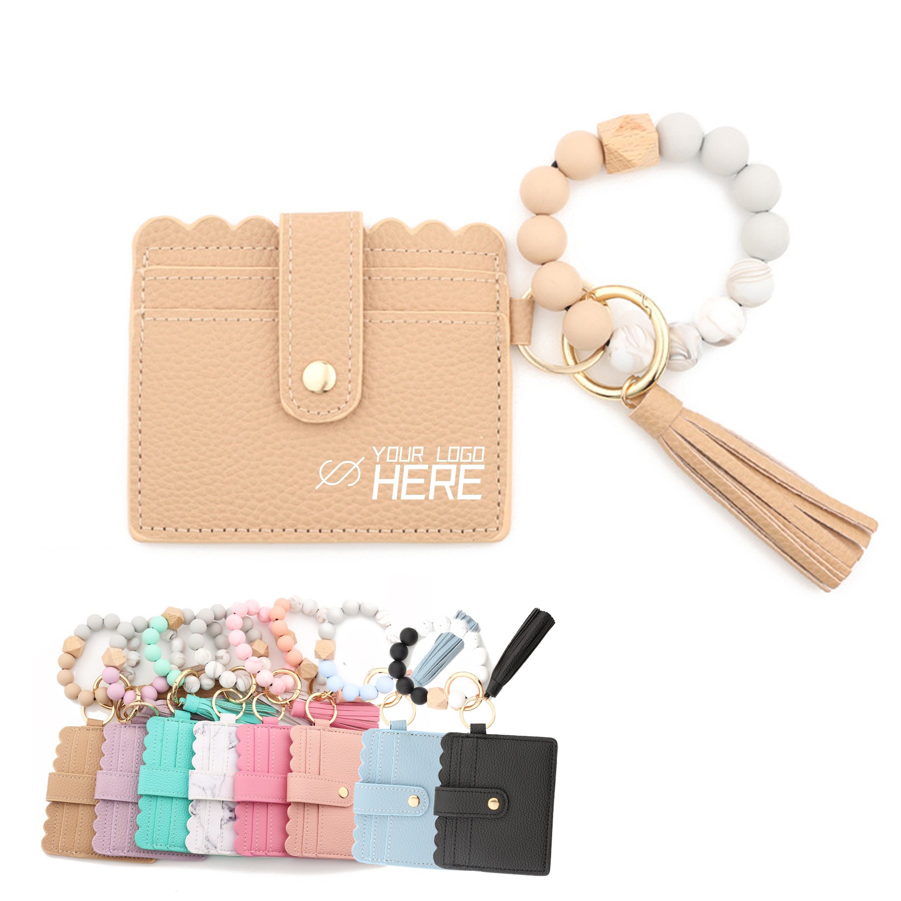 Women's Wristlets Key Ring With Wallet