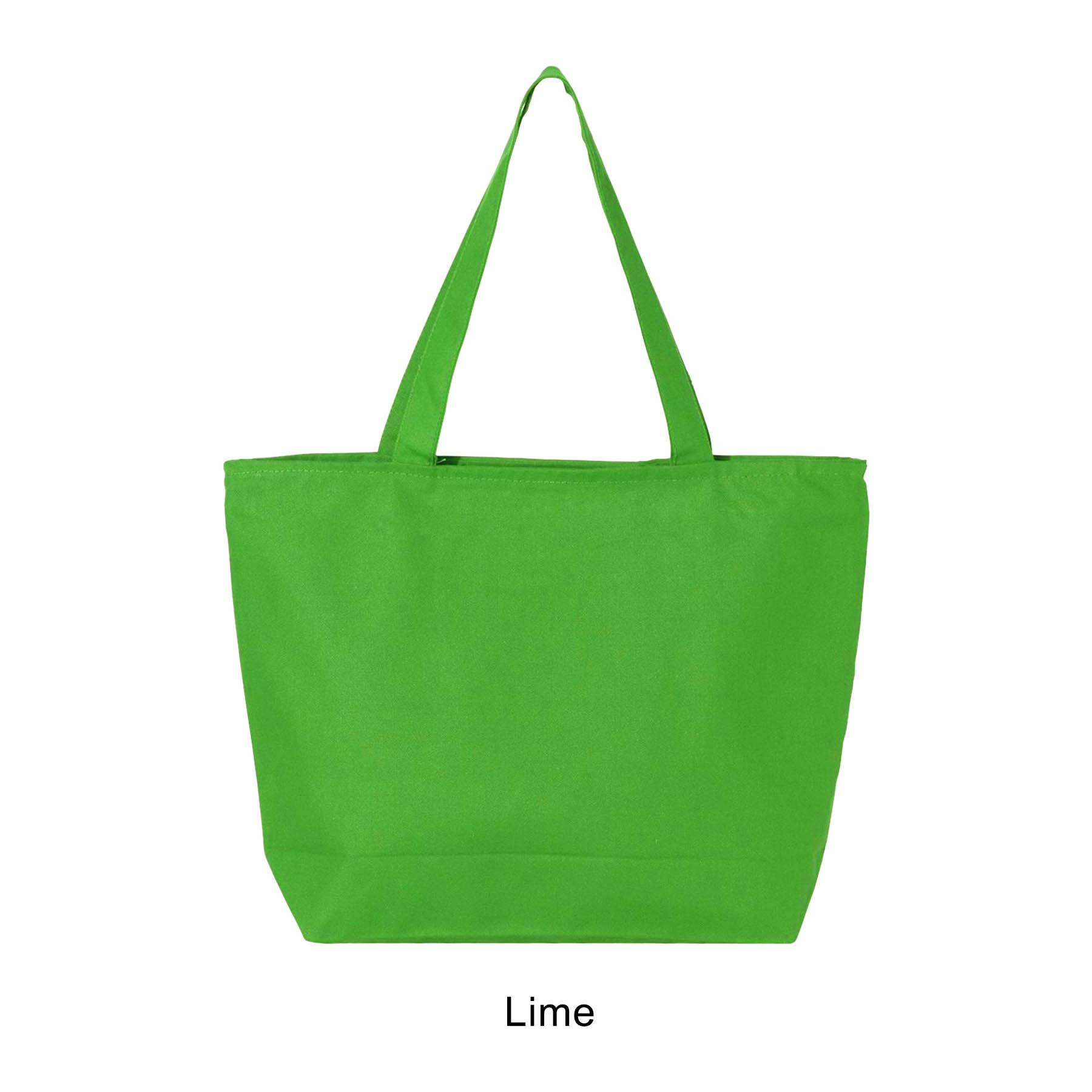 12 oz. Heavy Cotton Canvas 25L Zippered Tote Bag_R109BT 12