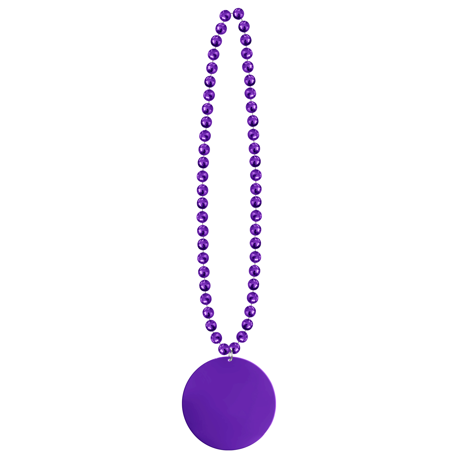 2 1/2'' Plastic Medallion Beads Necklace 3