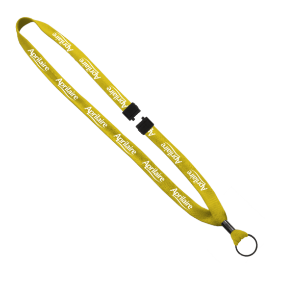 5/8" Polyester Shoelace Lanyard with Metal Crimp & Split-Ring 257