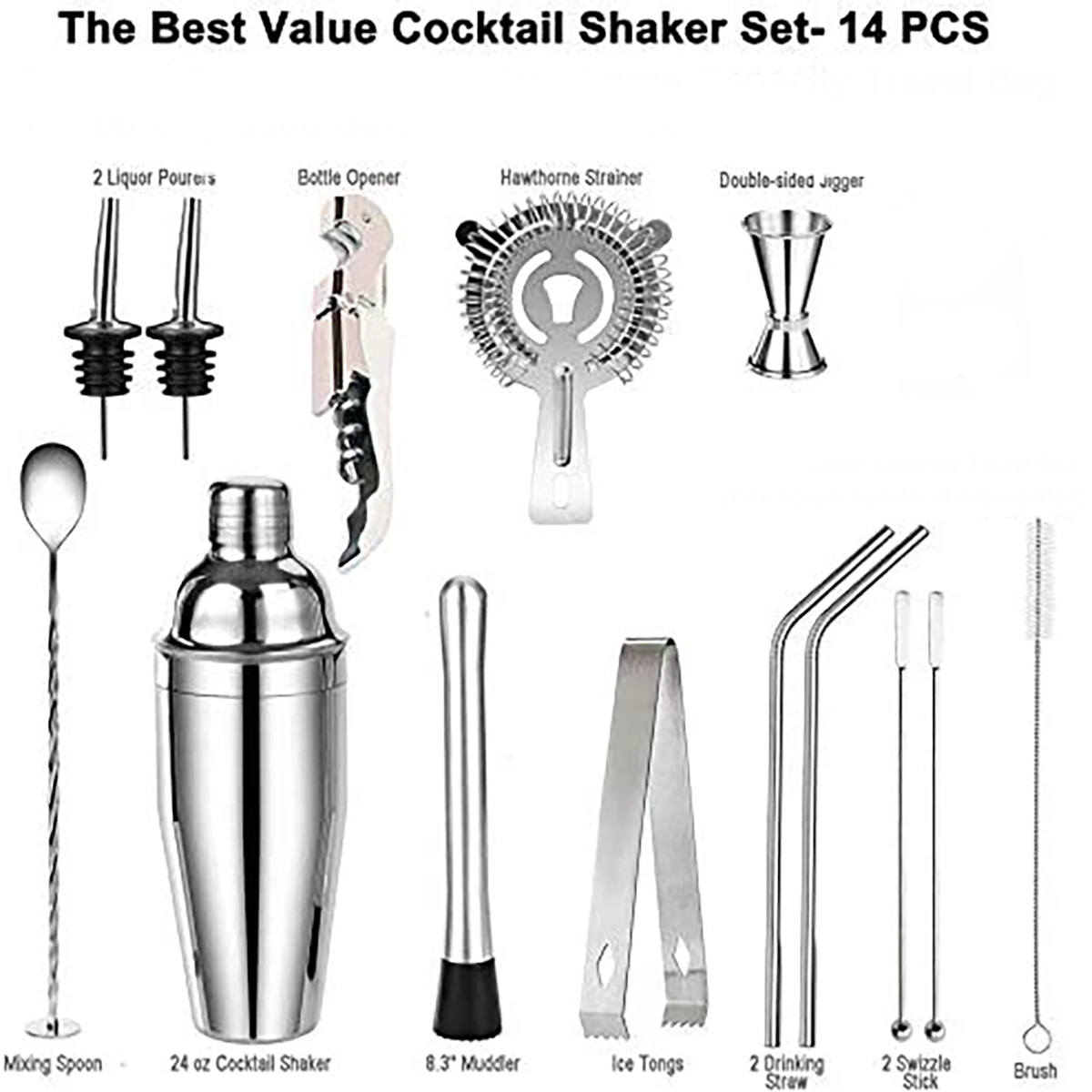 14-Piece Cocktail Shaker Set 3