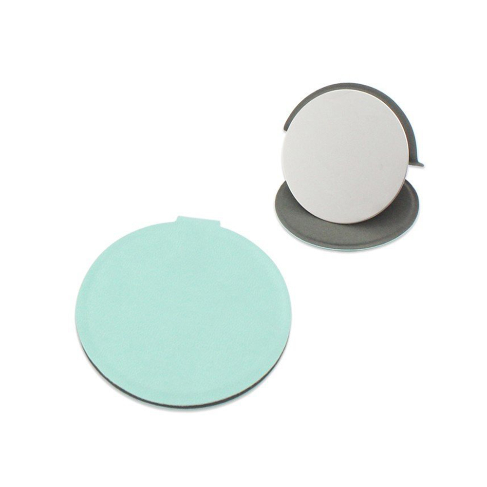 Portable stainless steel round makeup mirror 2