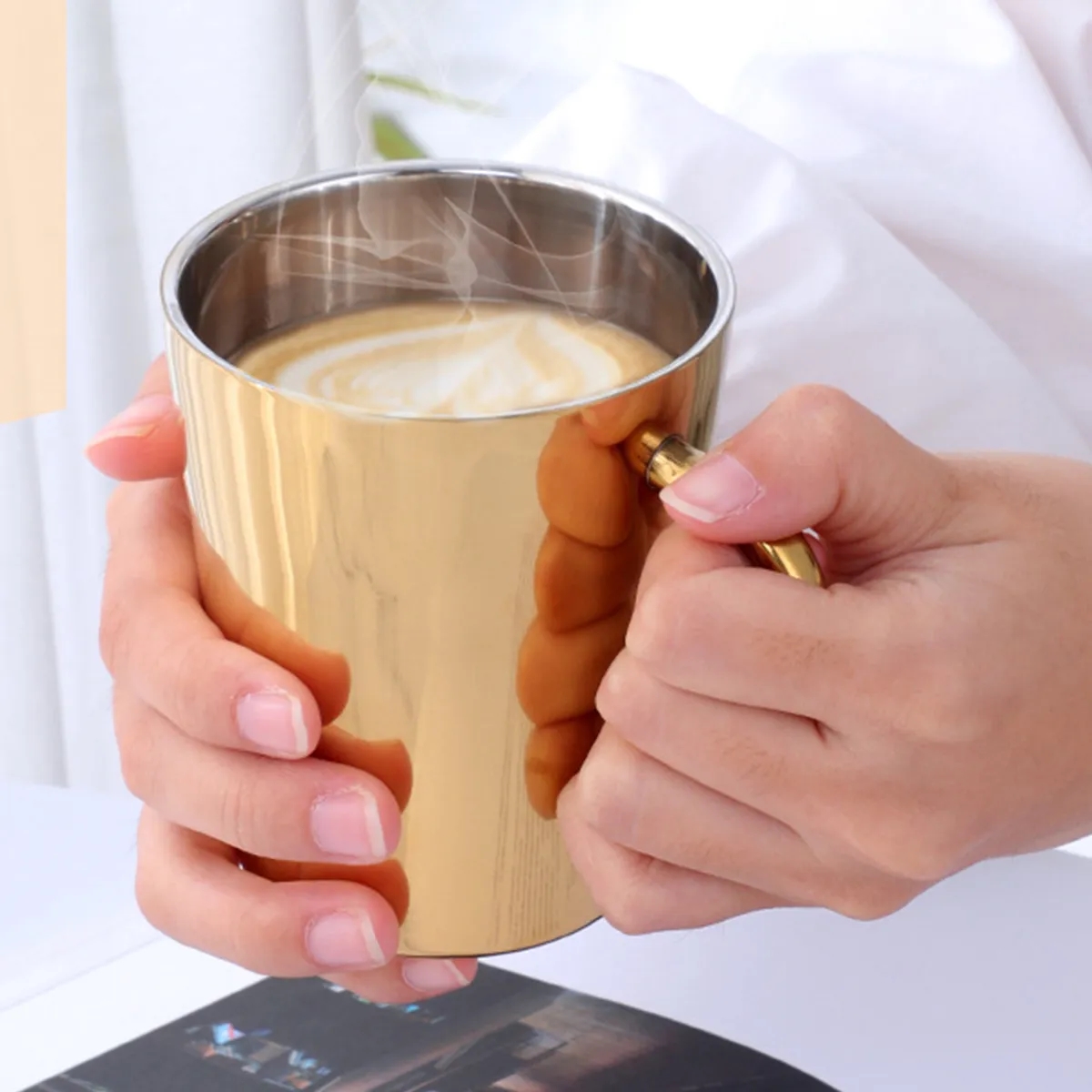 10oz.u-shaped Red Wine Cup Stainless Steel Thermos 6