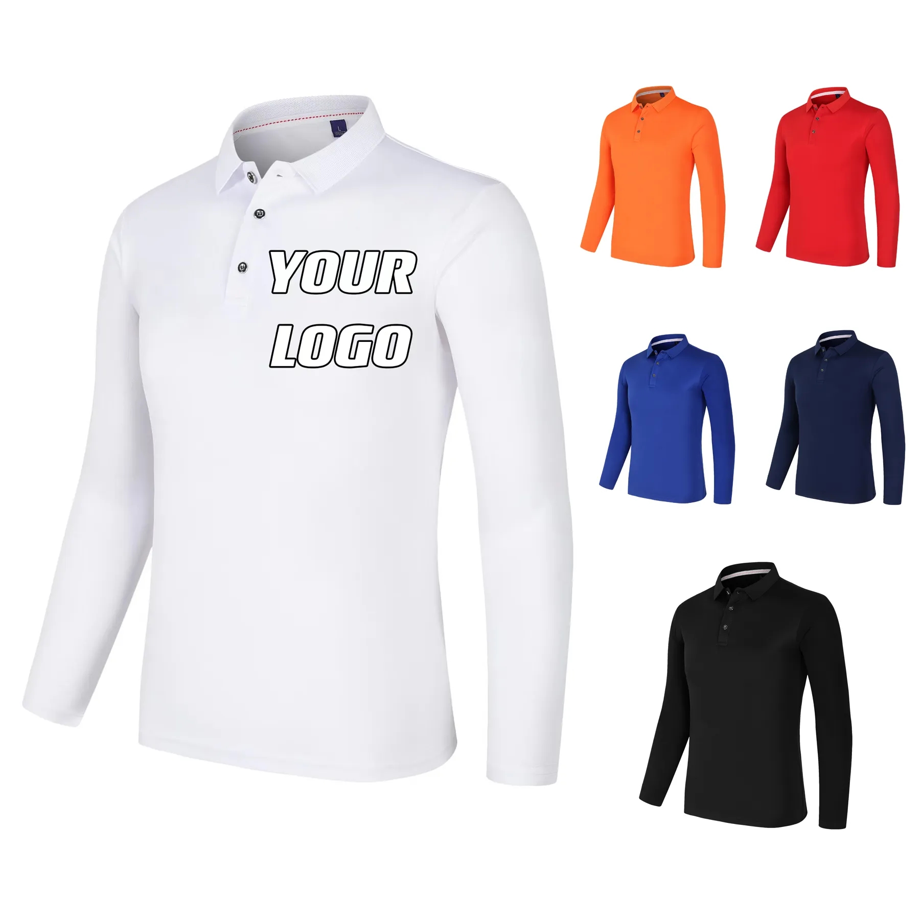 Long-Sleeve Polo Shirts Sweatshirt Tops Blouse 3