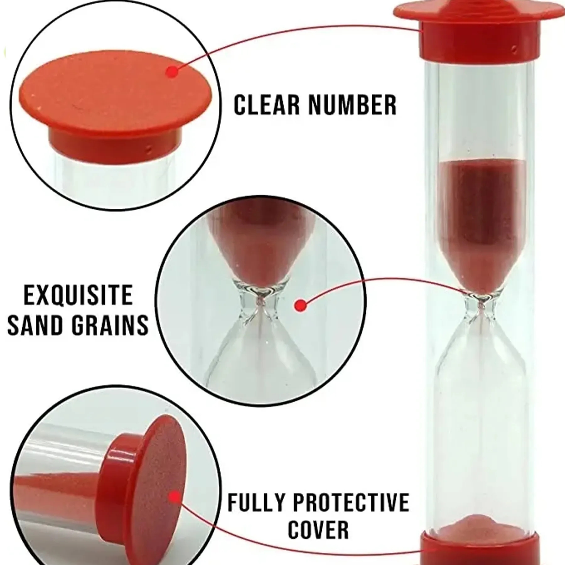 Plastic Board Game Sand timer Colorful Sandglass Hourglass 1