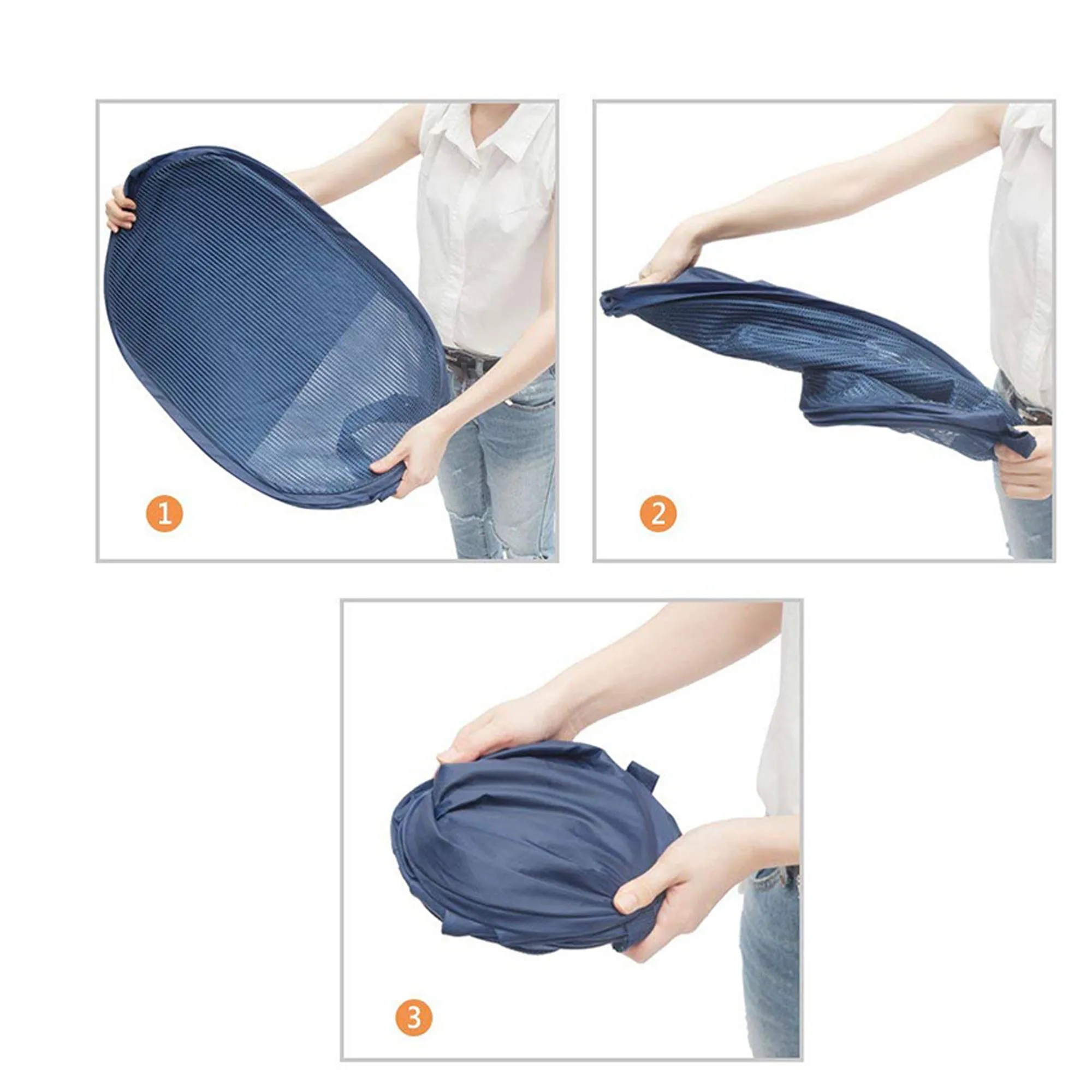 Mesh Laundry Hamper Portable Bathroom Basket Baby For Kids 1