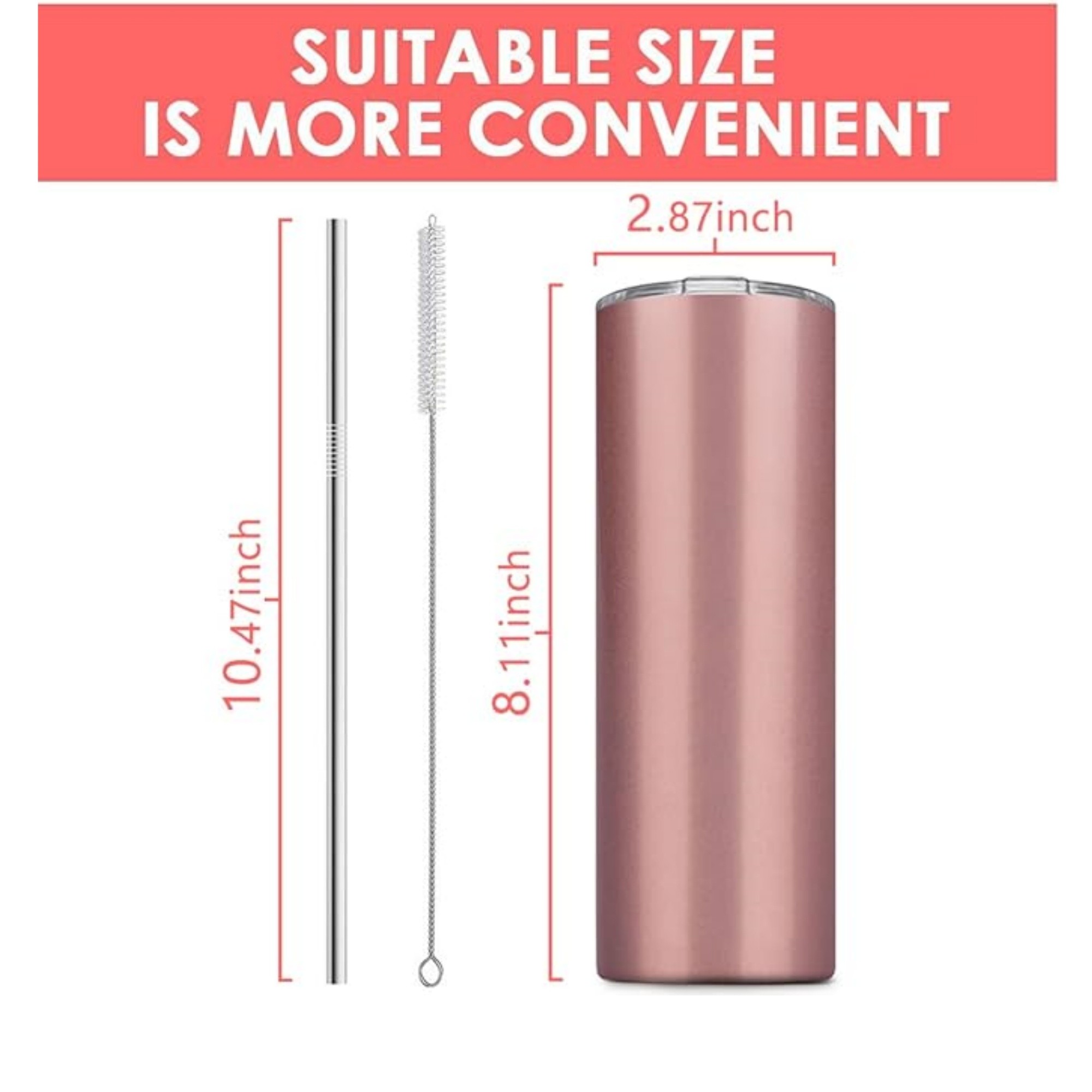 20oz Stainless Steel Skinny Tumbler 3