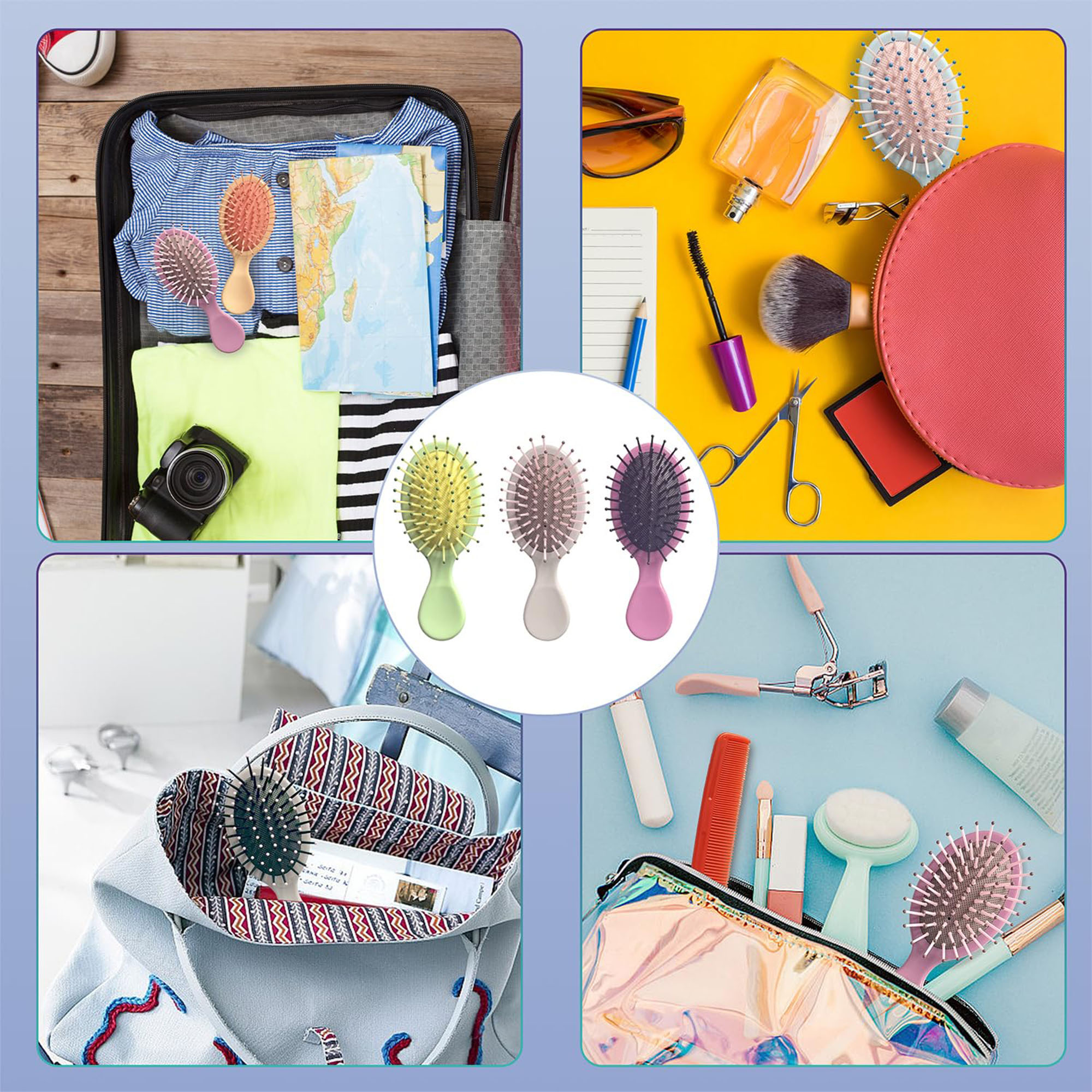 Portable Detangling Brush for Wet Hair, Suitable for All Types 3