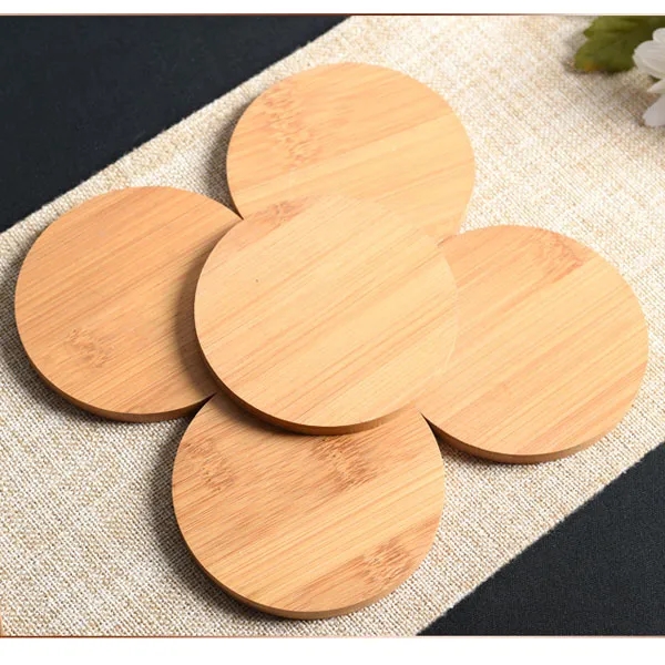 Round Bamboo Coasters 2