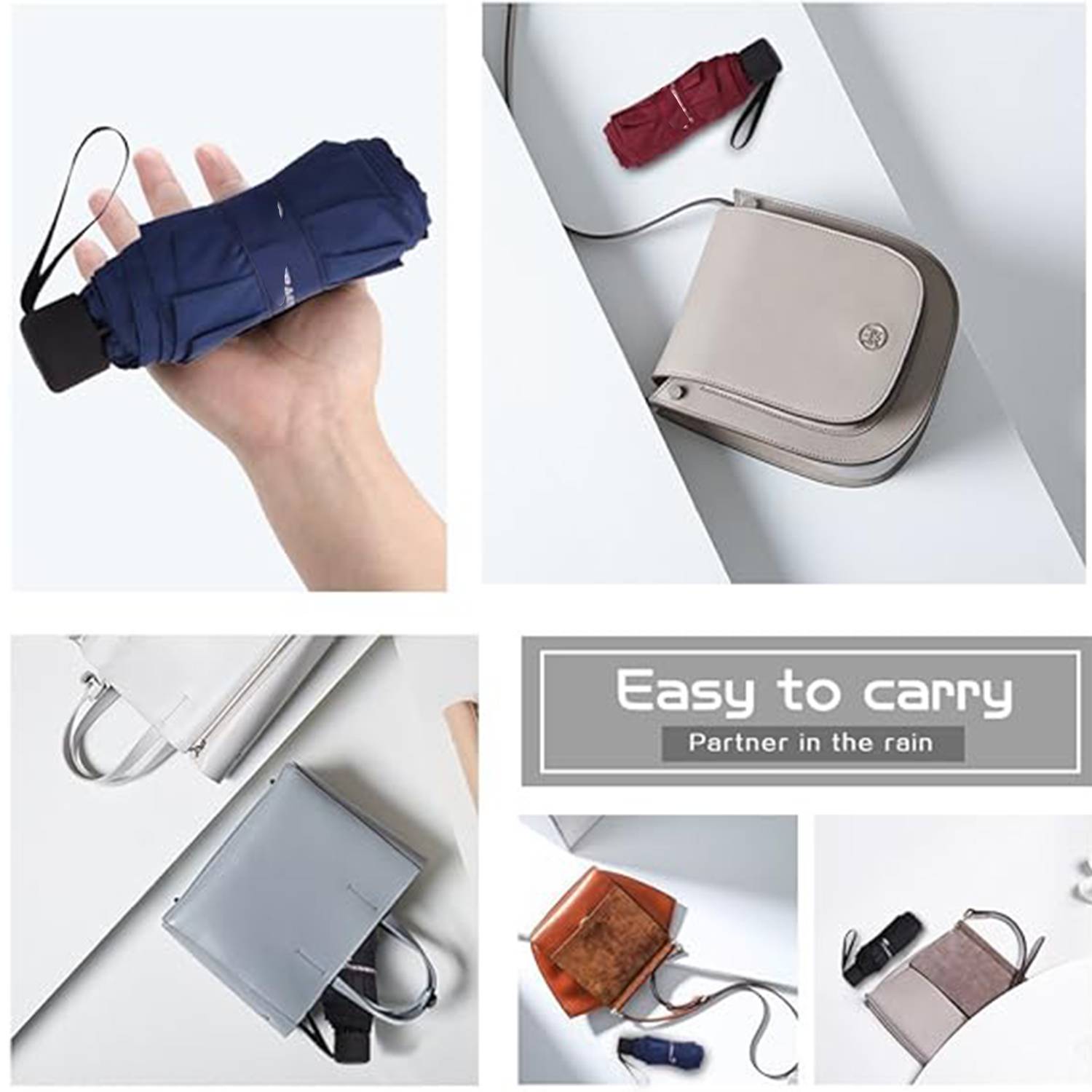 Manual Five-Fold Compact Sunscreen Shade Pocket Umbrella 6