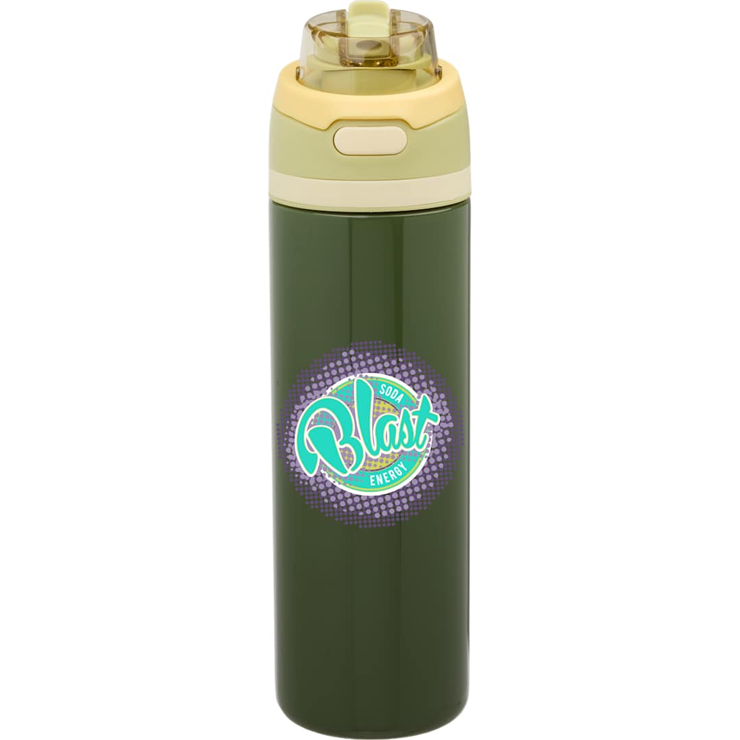 Elvin 28oz Recycled Stainless Flip Straw Bottle, custom water bottle with logo imprint 50