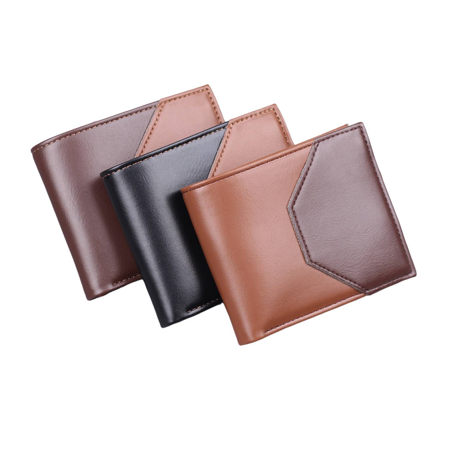 Men PU Leather Bifold Wallet Card Holder 4