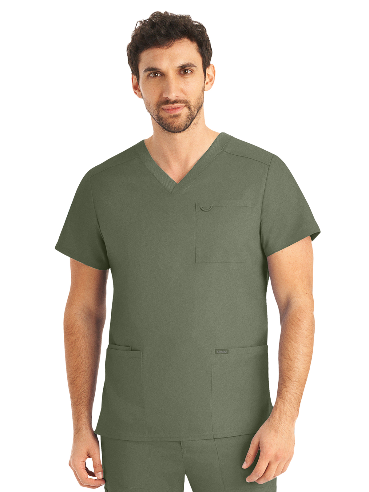 Landau - ProFlex - Men's Four-Pocket Back Yoke V-Neck Top 37