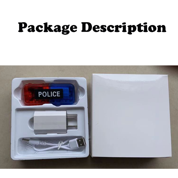 Rechargable Safety LED Flashing Security Clip lamp W/Flashlight 8