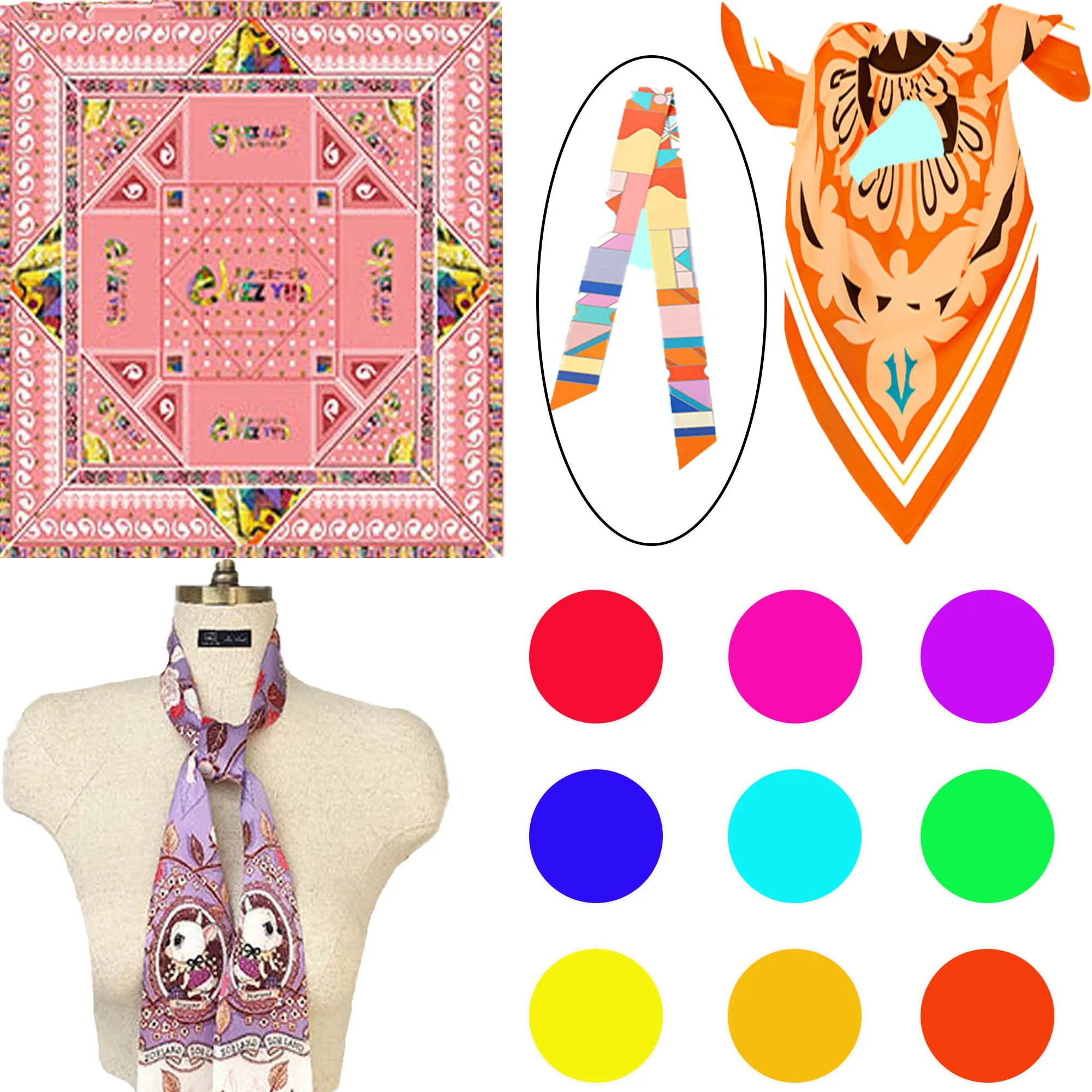 Spot Full Color Square Bandana Kerchief