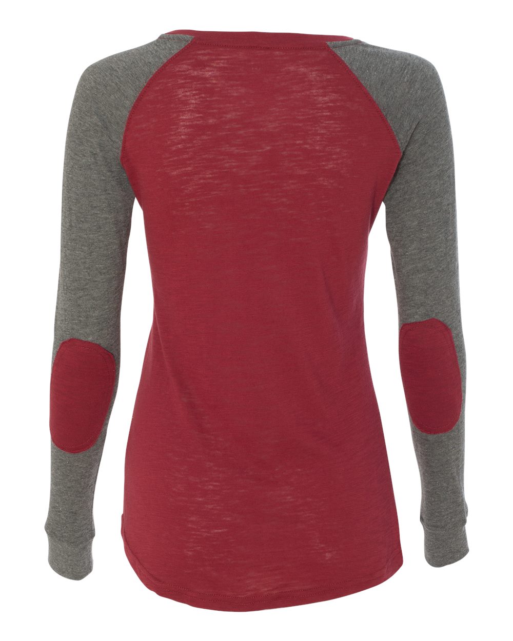 Women's Preppy Patch Slub Long Sleeve T-Shirt - T66 5