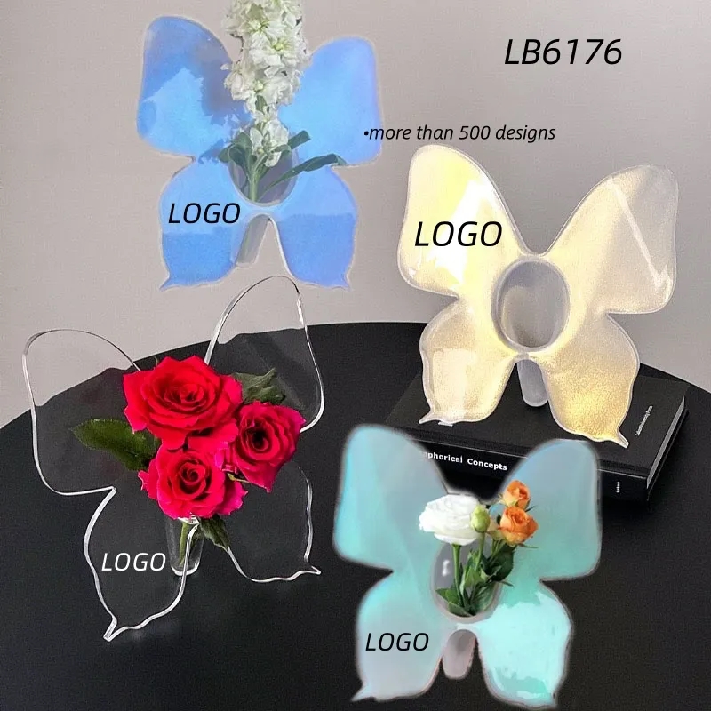 Butterfly Acrylic Frame Vase for Art Deco 2
