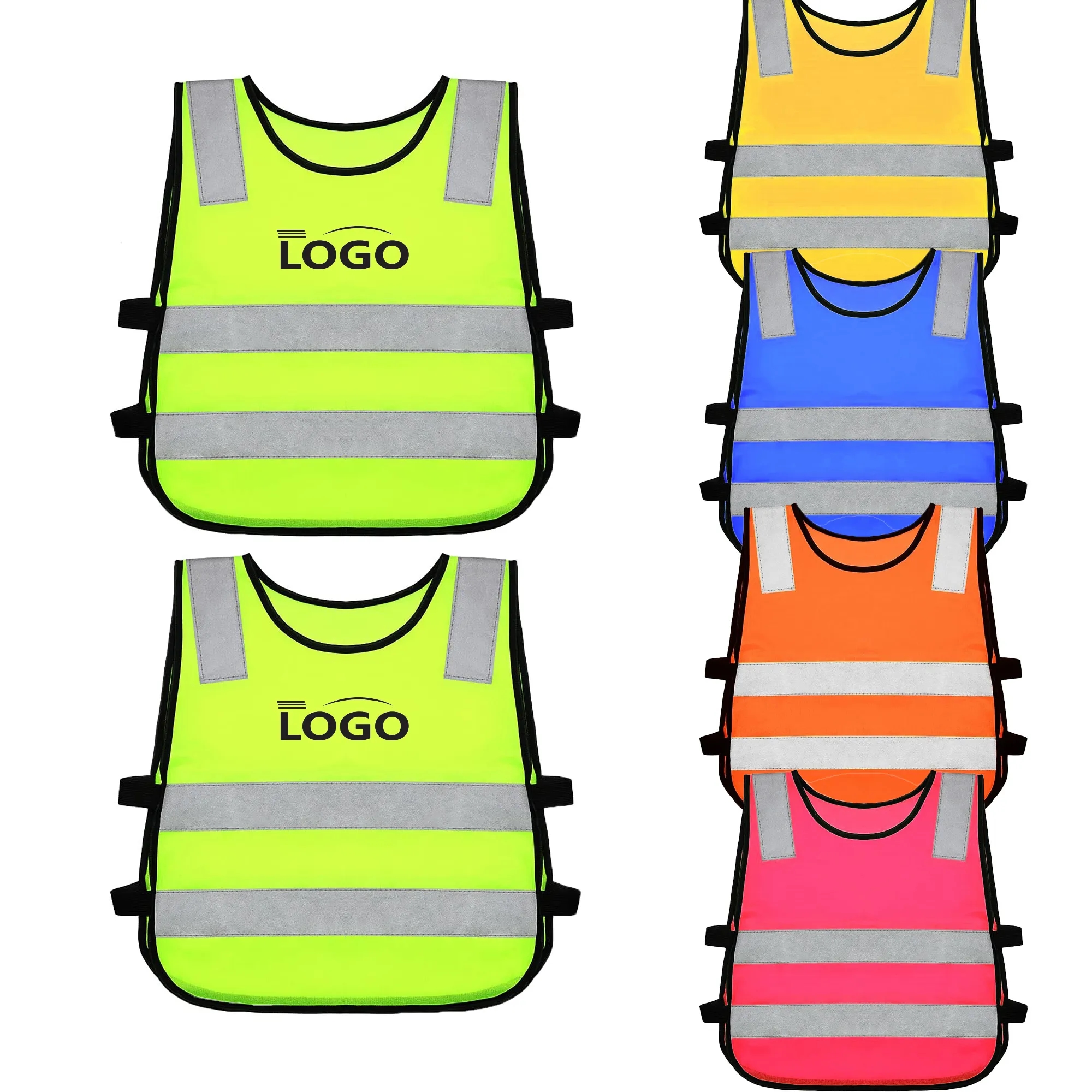 Children Neon Reflective Safety Vest Kids High Visibility 3
