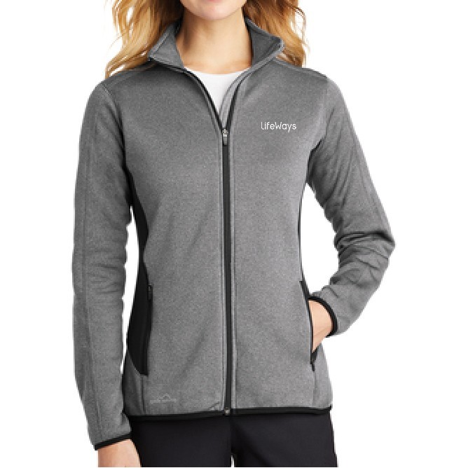 Women's Heathered Full Zip Fleece Jacket 320GSM 3